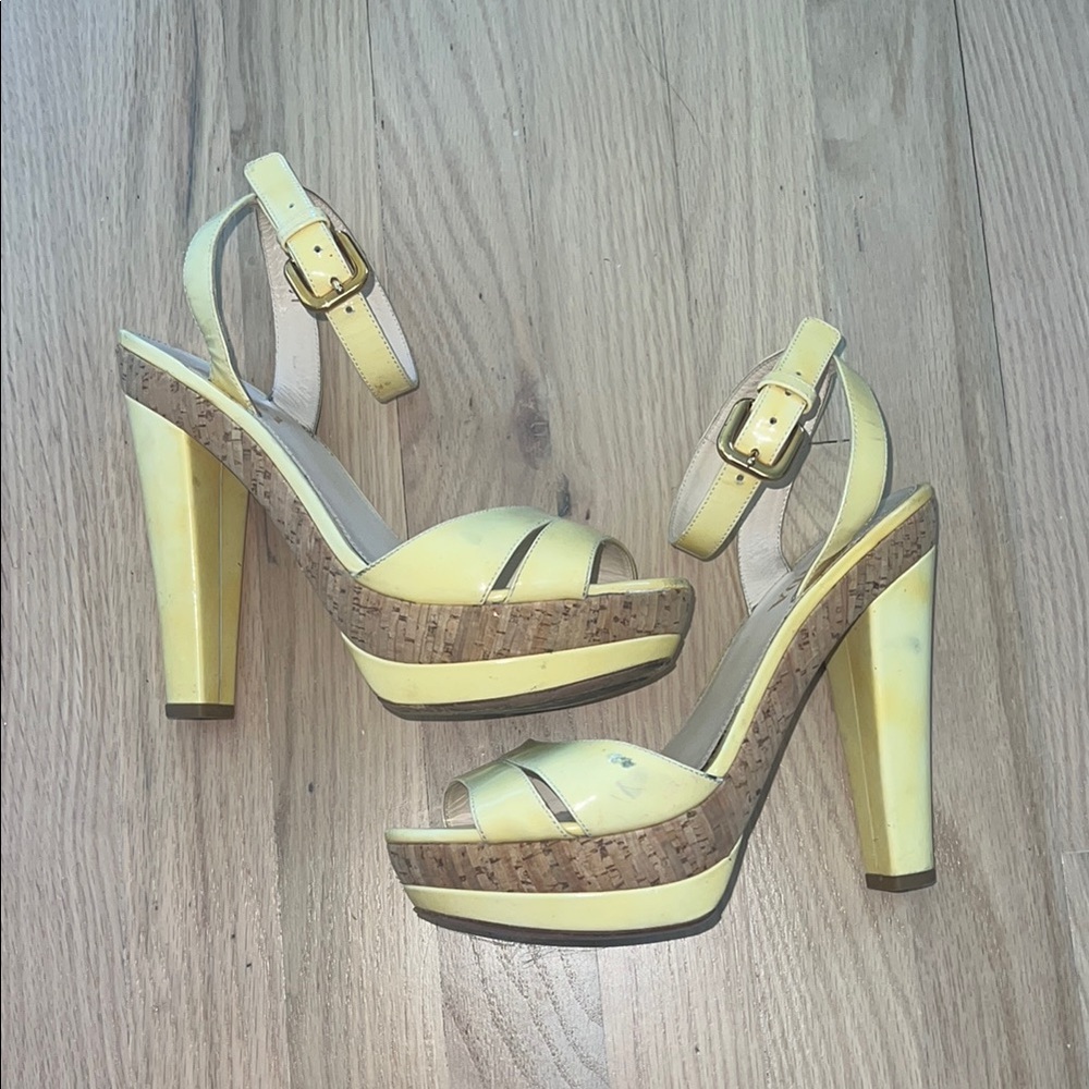Yellow Platform Heels